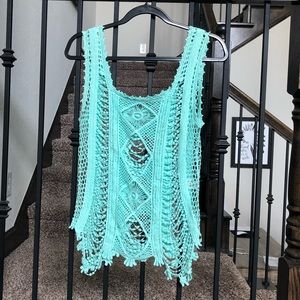 Boho crochet tank top